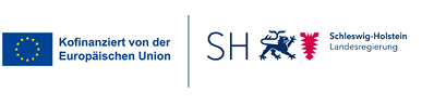 Logo Kofinanzierung Europäische Union und Logo der Landesregierung Schleswig-Holstein